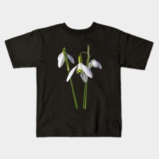 Snowdrops 3, a floral bouquet Kids T-Shirt